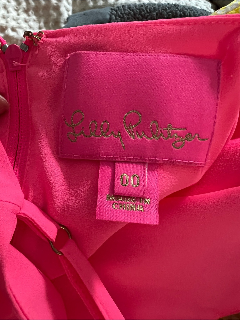 Lilly Pulitzer Hot Pink Ruffle-Trim Slip Dress - Picture 3 of 3